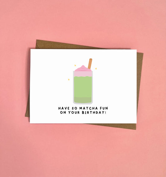Matcha Birthday Card